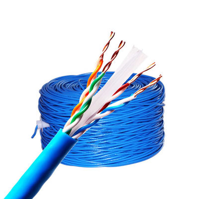 Gold Plated Connector Cat6 Cable Roll 305m Internet Cable Roll CMX Fire Rating